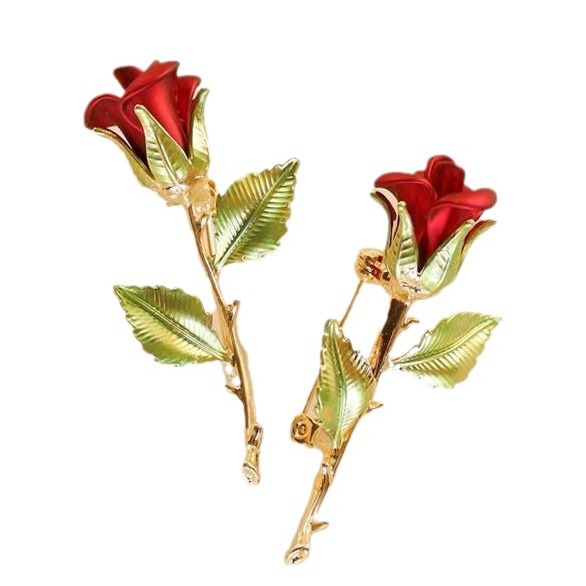Vintage Brosche Mit Filigran Emaille Blumen Und Schmucksteinen_voghion.com