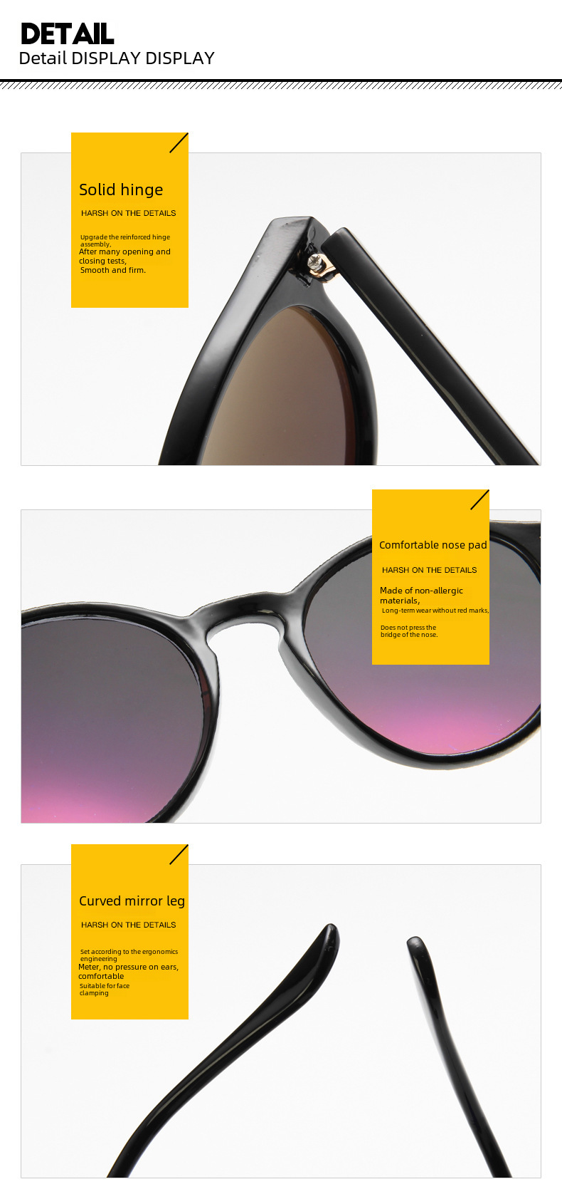 2018 New Fashion retro sunglasses 9165 texture round frame transparent sunglasses cross-border fashion sunglasses_voghion.com