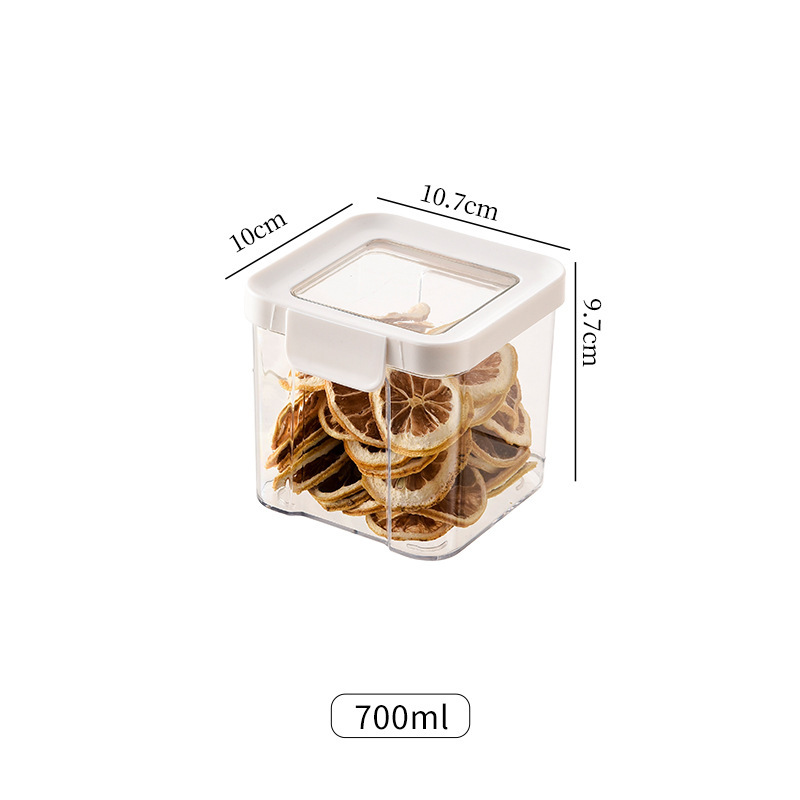 厳選された家庭用食品グレードの密封缶 PET 透明鮮度保持ボックス 穀物乾物麺密封保存缶|undefined