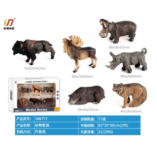 儿童益智公驼鹿模型实心微观仿真野生动物桌面PVC雄鹿摆件批发