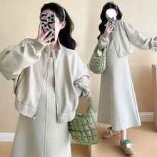 孕妇装秋装2025新款时尚洋气卫衣外套背心裙子两件套衣服秋冬套装