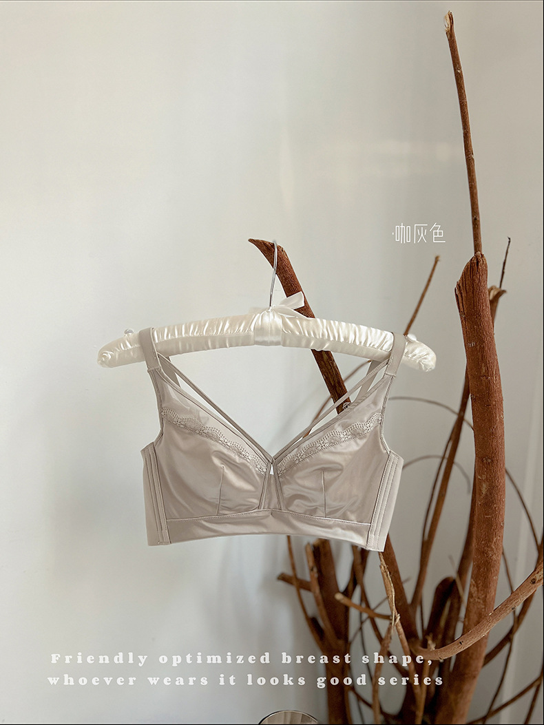 365 borshuang copa de cristal de alta gama sujetador ultrafino más tamaño ropa interior sujetador de mama ajustable traje al por mayor