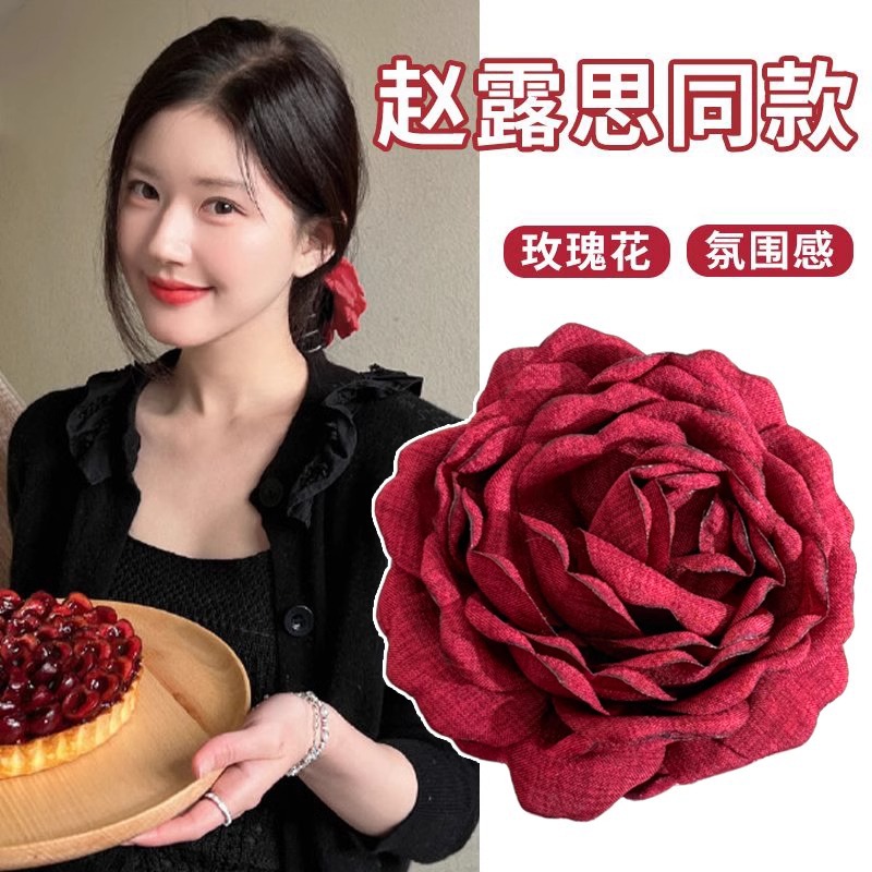 Camellia agarrando clip de flores para mujeres 2025 nuevo tocado de alta calidad de la cabeza detrás de la mitad de cabello de cabello de flores joyería de cabello