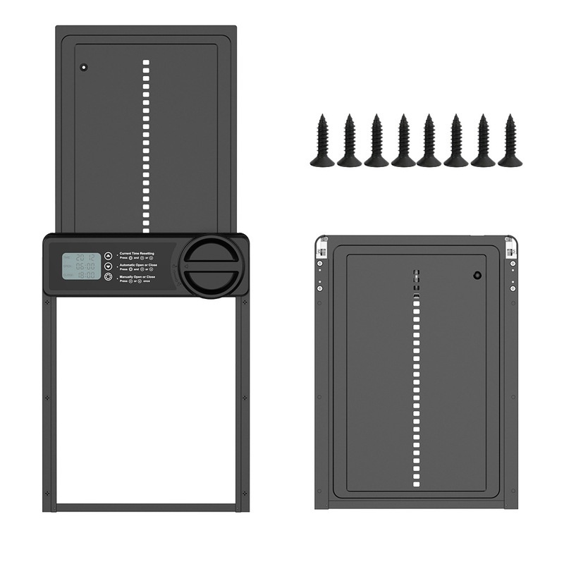 クロスボーダー自動鶏舎門知能自動定時昇降養鶏門ペット鶏鴨家庭用アルミ合金鶏巣門|undefined