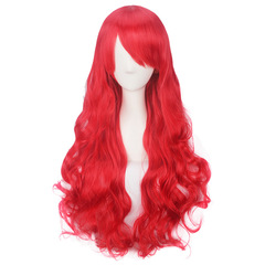 Cosplay wig, mermaid wig Ariel princess red long curly wig set anime cosplay wig headgear 