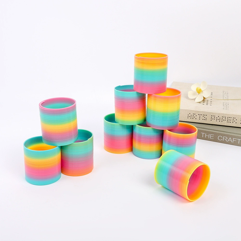 (Оптовый), радужная Slinky, эластичное кольцо для мальчиков и девочек, большая игрушка