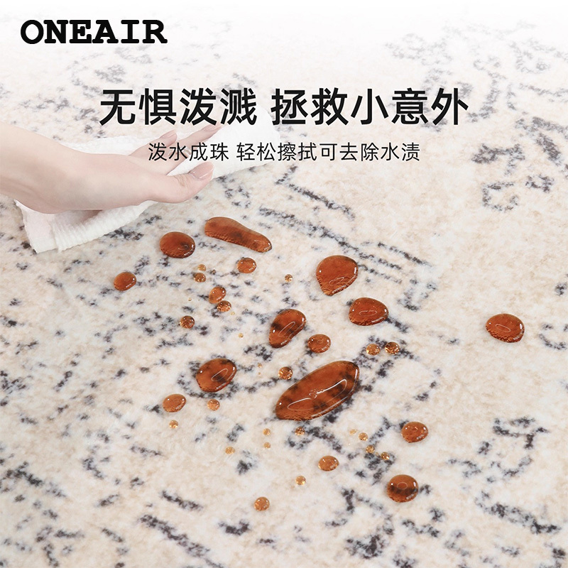 奶油风轻奢地毯客厅2025新高级免洗可擦沙发茶几地垫卧室床边毯|undefined