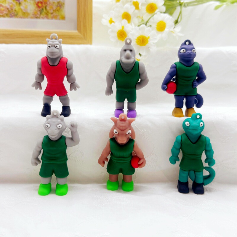 Cross-Border Miracle Dream Team Keychain Desktop Ornaments Willy Goat Peak Figure Anime Peripheral Blind Box Wholesale