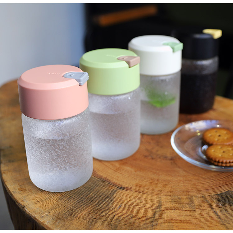 Portable Cute Creative Frosted Glass Water Cup display picture 4