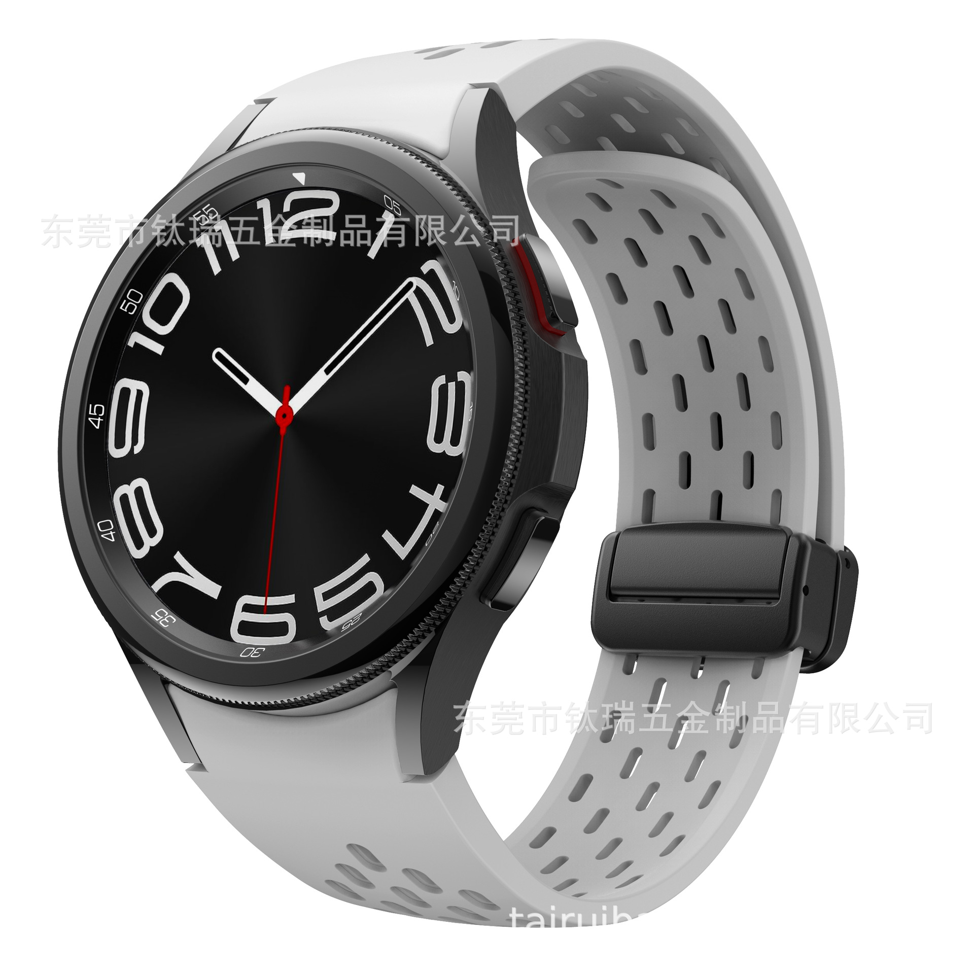 Adecuado para Samsung Galaxy watch6 correa de silicona malla transpirable watch6/5 magnética plegable hebilla Correa