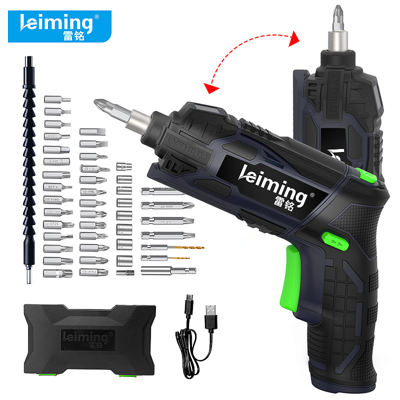 Leiming litio eléctrico destornillador eléctrico recargable doméstico 4.2V destornillador eléctrico taladro de mano tornillo herramienta eléctrica