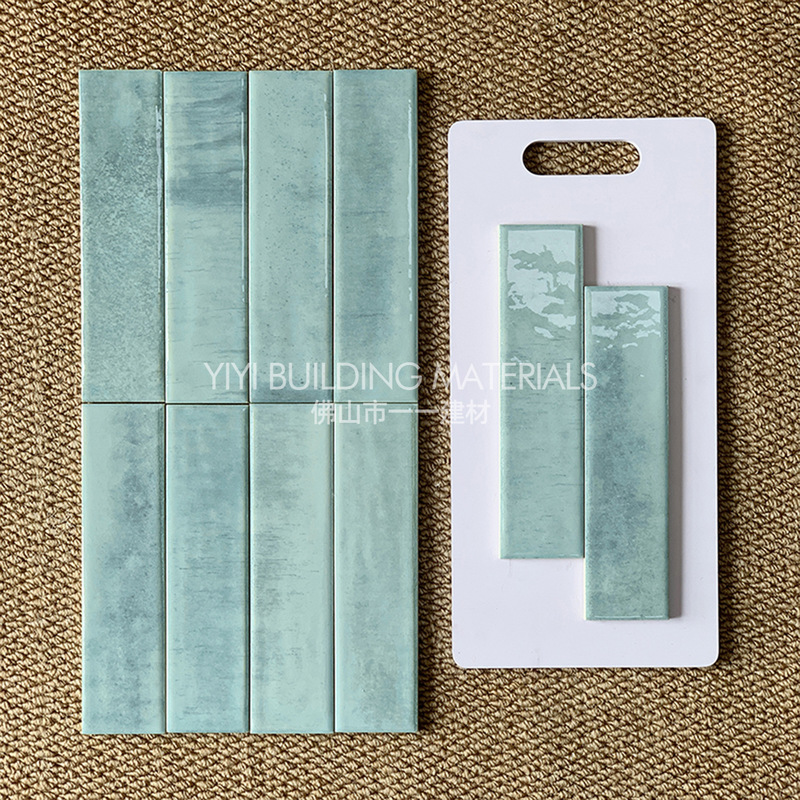 French-Style Vintage Bathroom Tiles, Colorful Time-Worn Gradient Checkered Tiles for Kitchen, Bathroom, and Balcony Walls