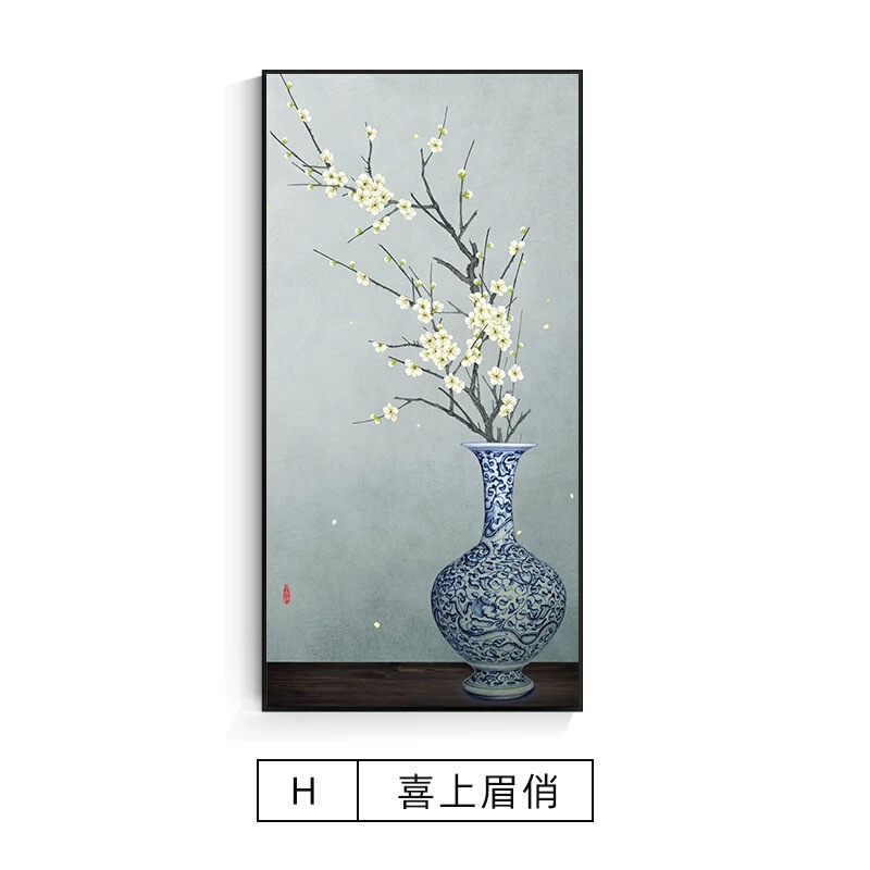 背景壁新しい中国風の玄関装飾絵画エントリーテクスチャ吊り絵画壁画スプレー塗装油絵キャンバス絵画アルミ合金フレーム|undefined