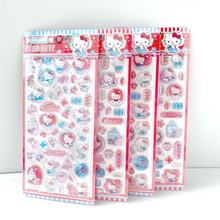 初格卡通凯蒂猫立体水晶浮雕贴纸卡通可爱素材贴DIY手机壳装饰贴