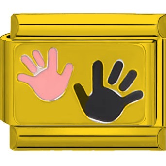 5929-black pink palm gold