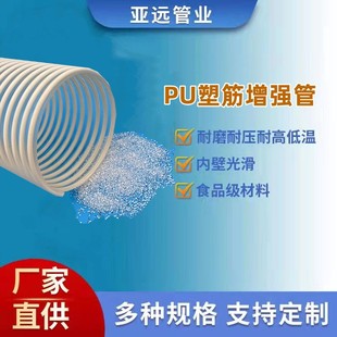Polyurethane Pu Reinforced Pipe for Conveying Granular Materials, Tpu Reinforced Corrugated Pipe, High-Strength Pu Pipe