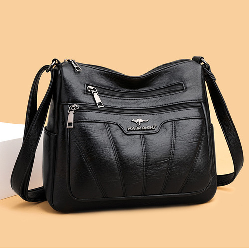 Bags for women  new Korean style embroidered thread single shoulder crossbody bag simple and fashionable large capacity middle-aged ladies mother bag