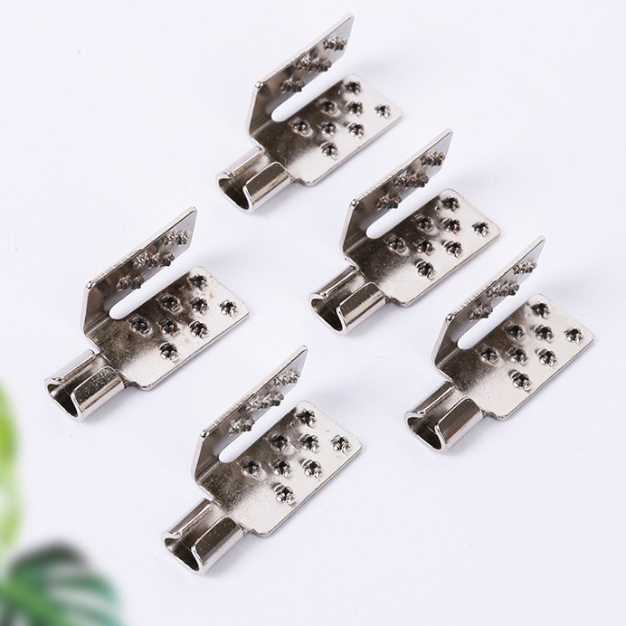 Electric Heating Film Wiring Clips, Brass Silver-Plated Automotive Heating Sheet Connectors, Cold-Pressed Terminal Clips, Wiring Clips in Bulk