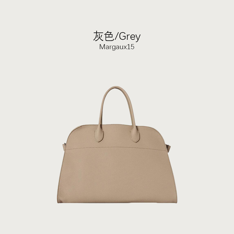 TheRow Tote, Margaux 15, bolso de cuero de seda de alta calidad, bolso de gran capacidad, bolso de viaje, bolso de mano