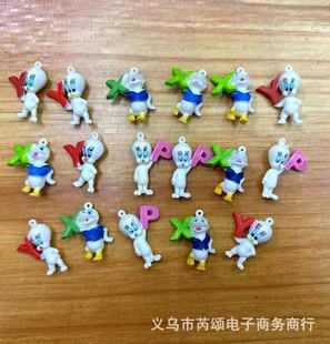 Bulk wholesale toys foreign trade mini Donald Duck letter duck decoration doll DIY phone case jewelry accessories