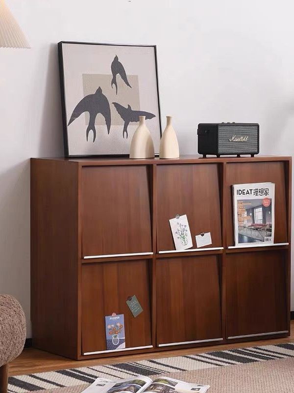 中古书柜实木组合客厅展示柜北欧卧室储物柜书房杂志更现代餐边柜
