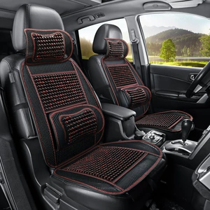 Wooden Bead Cooling Mat Summer Car Seat Cushion Single Piece Universal for Truck Driver and Passenger Breathable Seat Cushion Manufacturer Wholesale Dropshipping