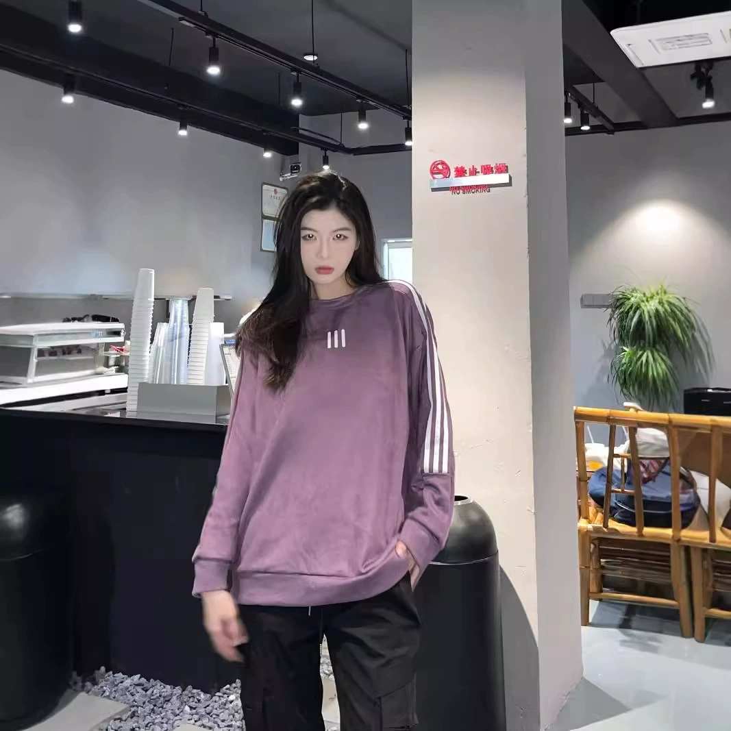 Американский ретро тяжелый свитер для мужчин и женщин весной и осенью новый свободный с длинными рукавами прилив с круглым вырезом пара куртка топ