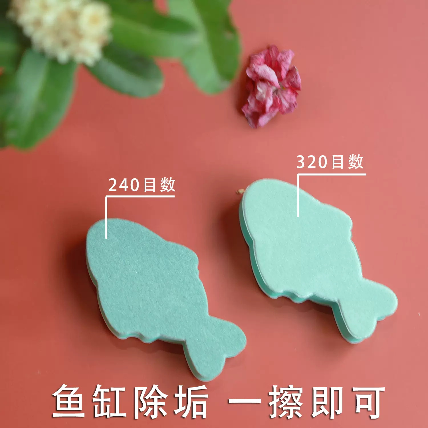 鱼缸擦玻璃清洁水垢神器擦鱼缸玻璃除藻清洗刷子除垢魔术擦海绵板