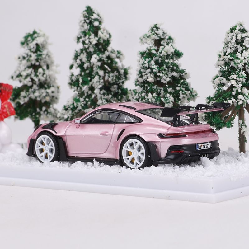 1/64 ポルシェ 992 GT3 RS / 964 カスタム クリスマス仕様 MJ 1:64 Porsche 911 992 GT3 RS Christmas Scene Simulation