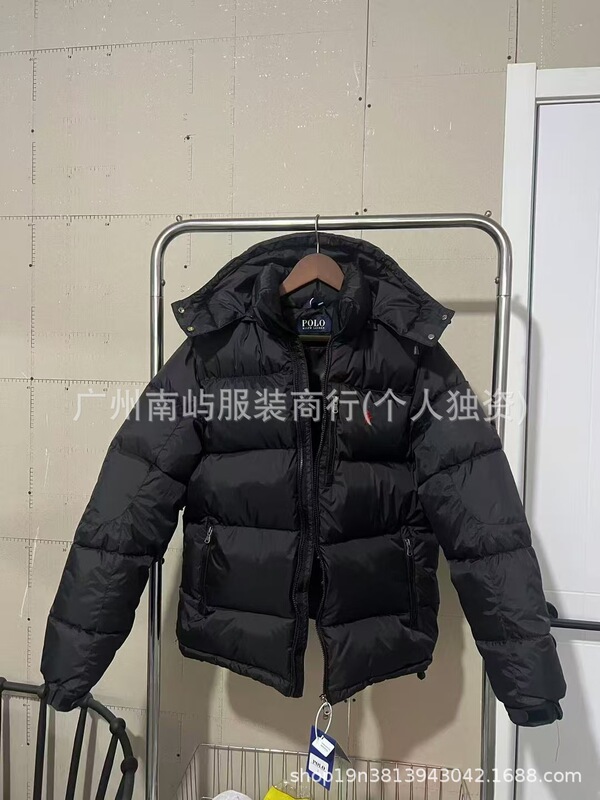 外贸冬季爆款高版拉夫RL男女同款小马标棉服加厚防风连帽保暖外套|undefined