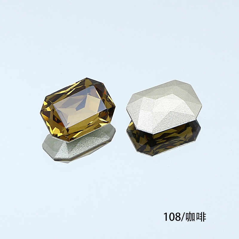 東洲クリスタル14*10長方形八角形ネイルアート尖底ラインストーンK9ガラスラインストーンDIY装飾品アクセサリー衣料品材料|undefined