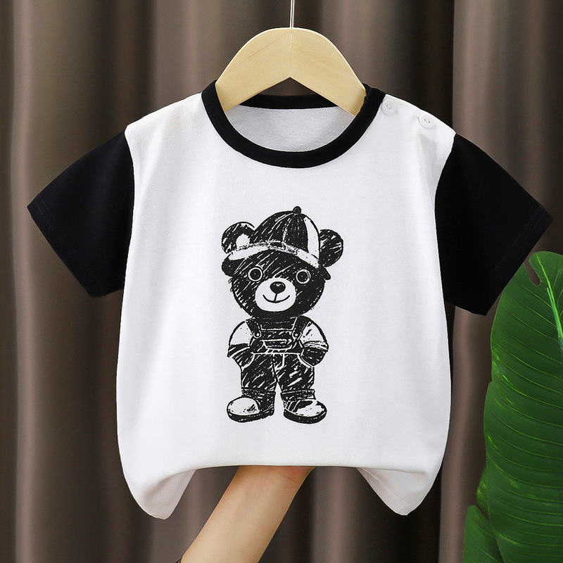子供用半袖Tシャツ 純綿A級 夏の新作 男の子 赤ちゃん 女の子 綿100％服 韓国風子供服|undefined