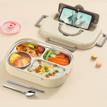 保温饭盒304不锈钢上班族专用便携轻便微波炉加热双层餐盒便当盒