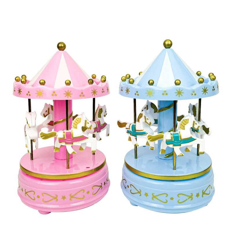 Горячая продажа карусельная музыкальная шкатулка день рождения торт украшения для пары европейских звуковых коробок игрушка подарок оптом