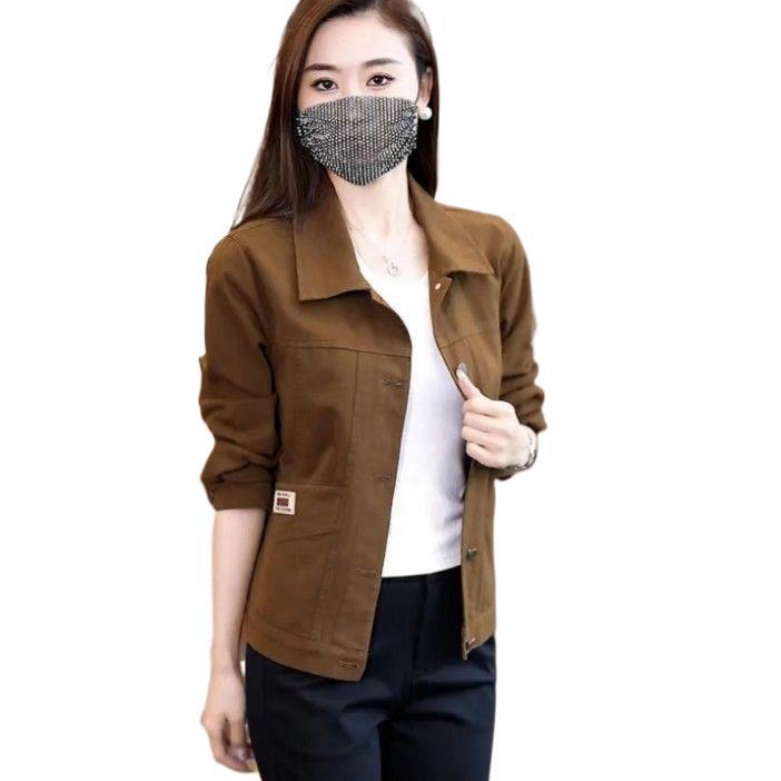棉短款外套女2025秋季新款小个子洗水棉工装时尚洋气休闲夹克衫|undefined