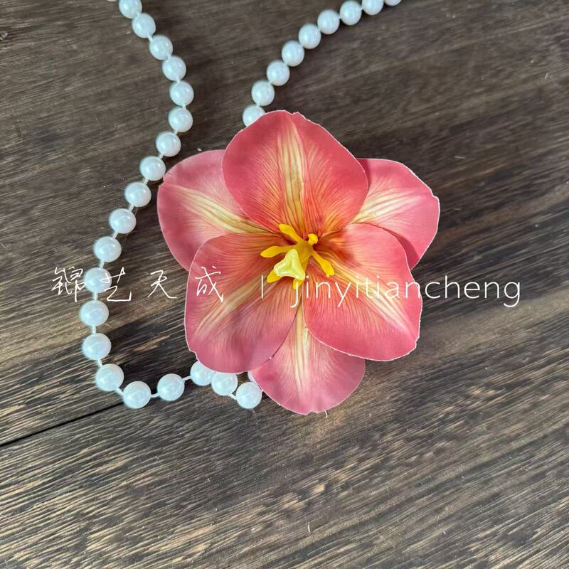 3d打印郁金香花头手感保湿仿真花 假花花环簪花发饰diy头饰鸭嘴夹|undefined