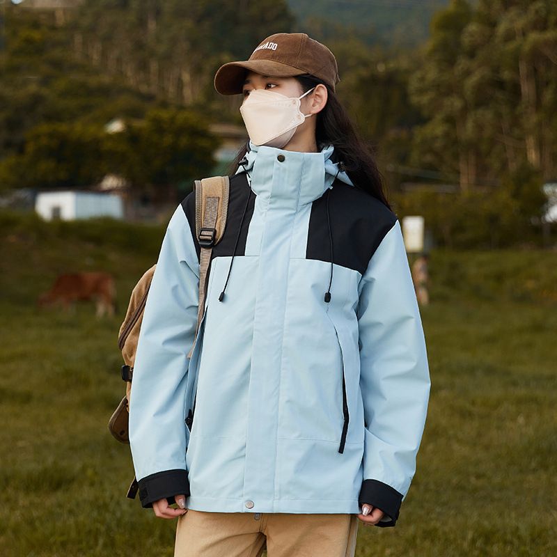 La misma marca al aire libre chaqueta de asalto hombre y mujer 3 en 1 abrigo desmontable 2025 nuevo a prueba de viento impermeable primavera y otoño