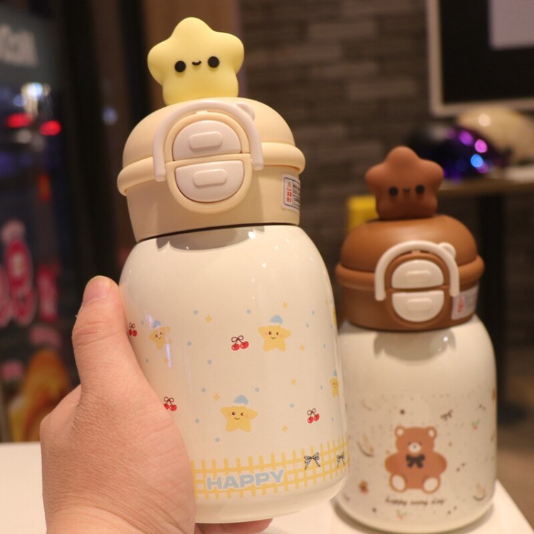 Star Bao cubierta de resbalaje doble bebida taza de paja aislante térmico para estudiantes de primaria para niños en la escuela hervidor de agua de estómago grande lindo 2026 nuevo