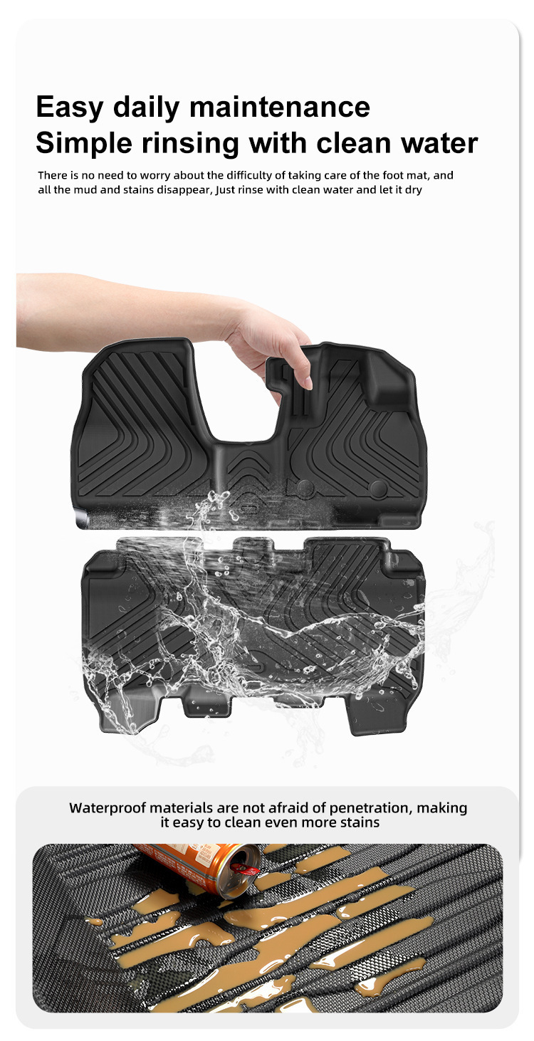 Car Floor Mats TPE for Mitsubishi Delica-mini 23-25