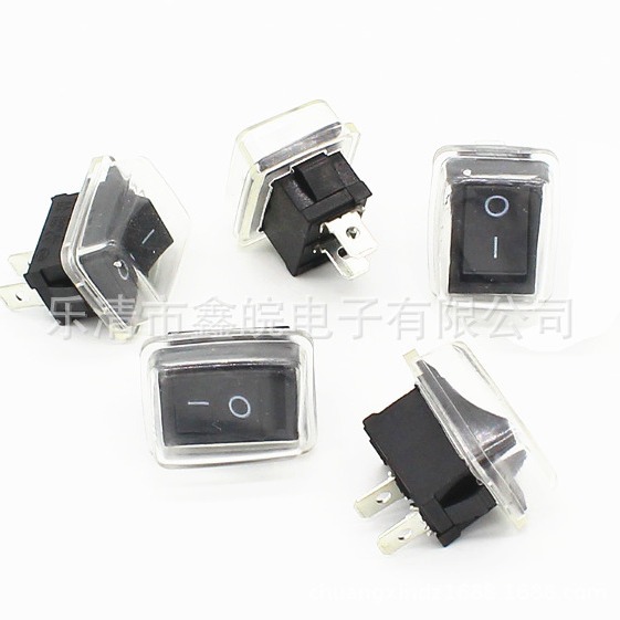 供应15*21船型开关 二脚两档带防水帽船型开关 15*21翘板