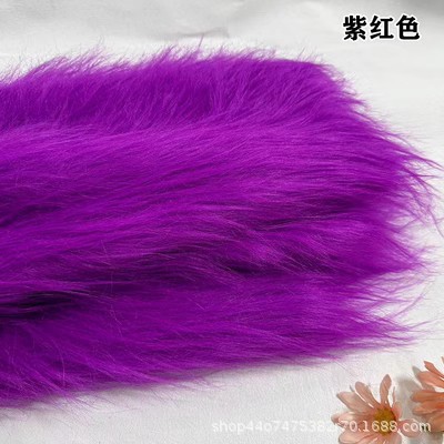 12 ''plush tela DIY caída de piel artificial de piel simulación de piel muñeca pelo bestia traje de piel larga tela de piel