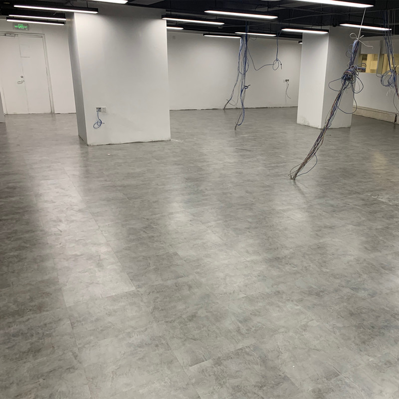 办公室方块商用仿瓷砖石材塑胶地垫2mm台球厅水泥地面铺PVC地板胶