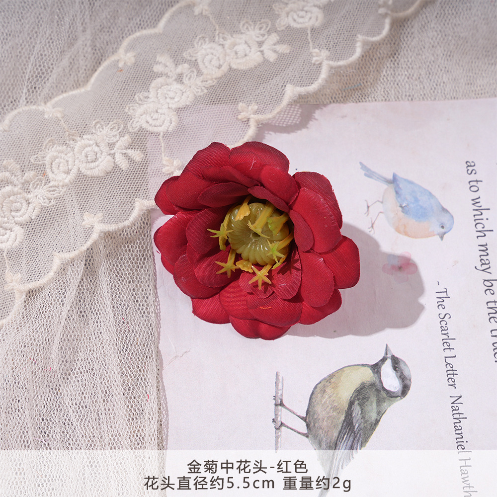 YG-국화 중간 꽃 머리-빨강