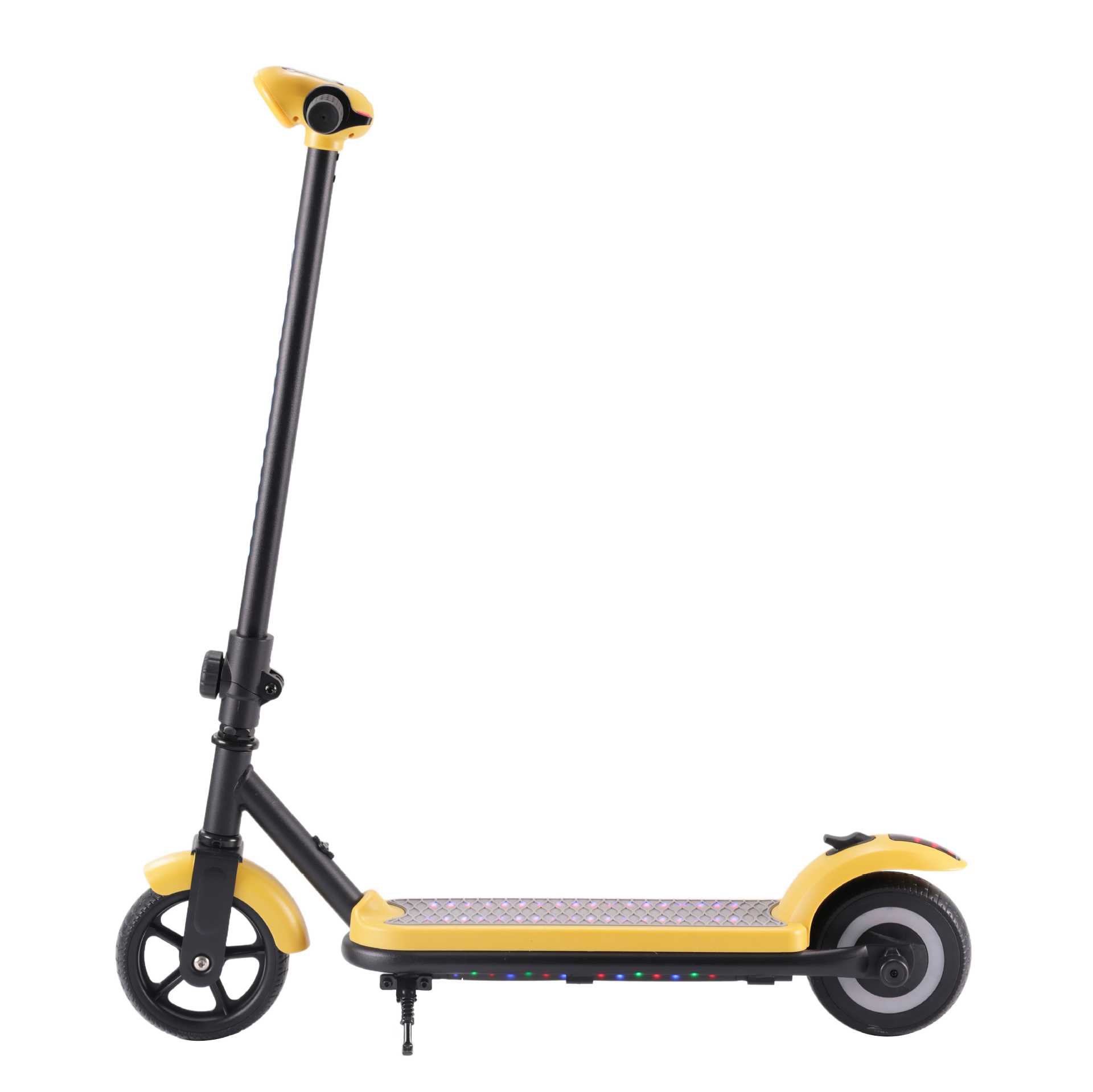 Cross-Border 6.5inch Foldable Children's Electric Scooter with Music and Flashing Lights, Aluminum Alloy Two-Wheeled Scooter for Outdoor Use