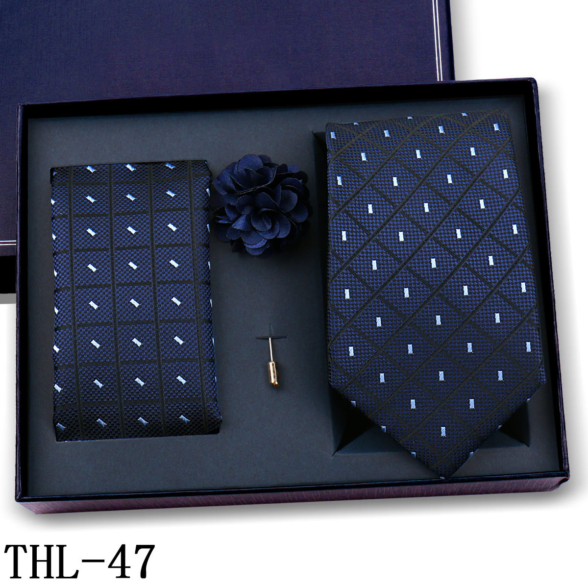 Juego de Corbata y Pañuelo para Hombre Poliéster para Bodas y Eventos de Negocios image 51