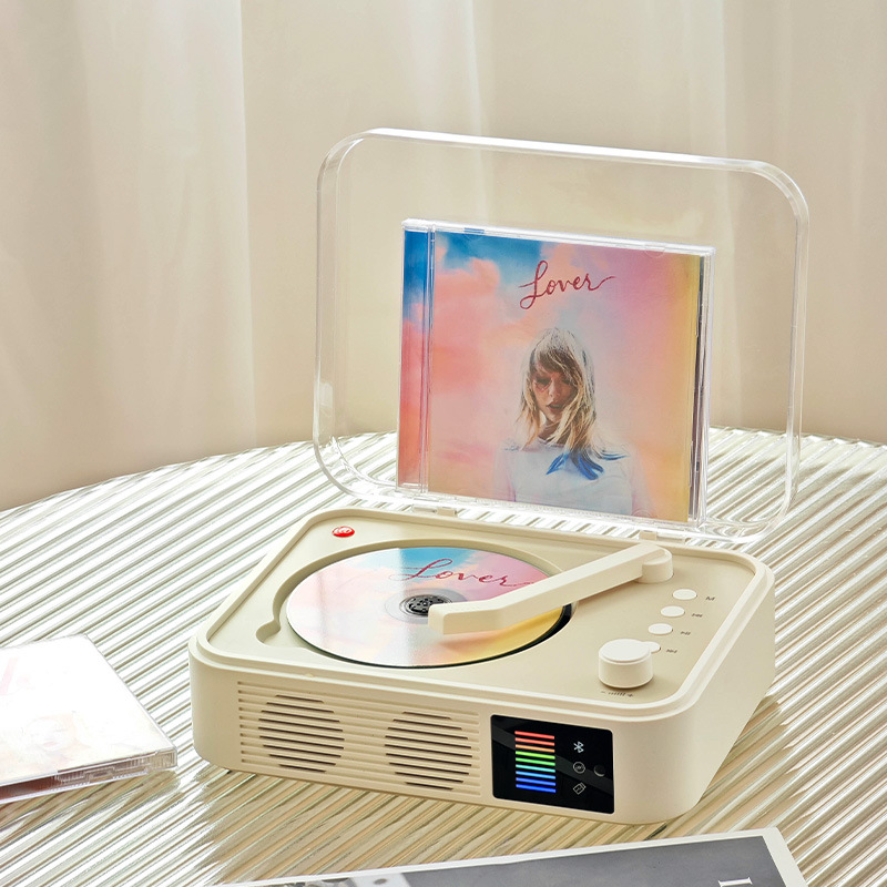 音蔚 Audiophile CD Player Retro Fever CD Player Disc Player Bluetooth Speaker (Car CD player) - warm-whitesony-mechanismhifi-sound-qualitybidirectional-bluetooth