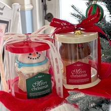 跨境热卖两款2025年圣诞节贴纸房屋形状贴纸红绿礼物包装封口批发