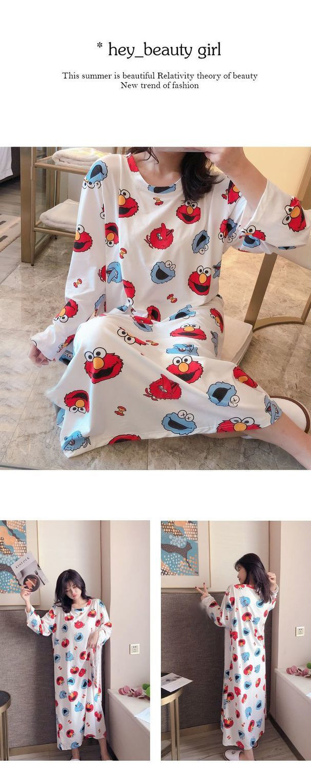 长袖睡裙详情图