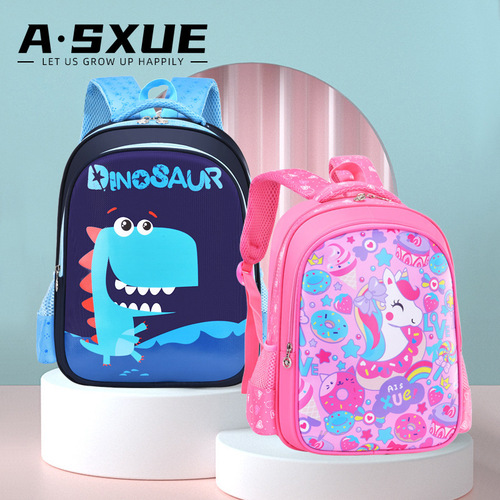 Children's School Bag New for Grades 1-3, Boys and Girls, Cartoon Cute, Lightweight, Back Support Double Shoulder Backpack for Primary School Students