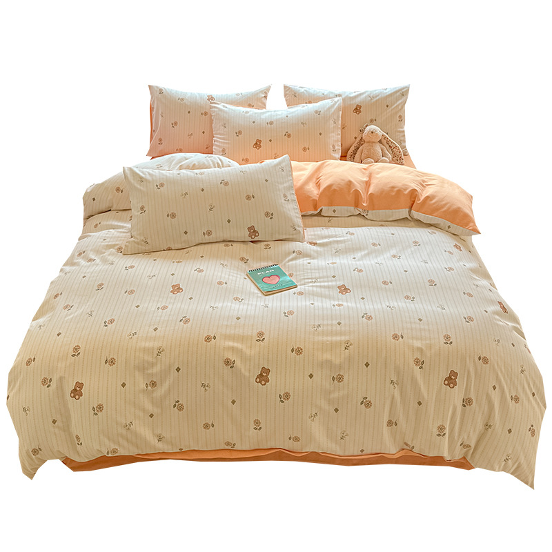 Classe A de alta gama algodón abrasión cuatro piezas set 100 algodón puro engrosado colchón cama Kasa2025 nuevo otoño invierno ropa de cama